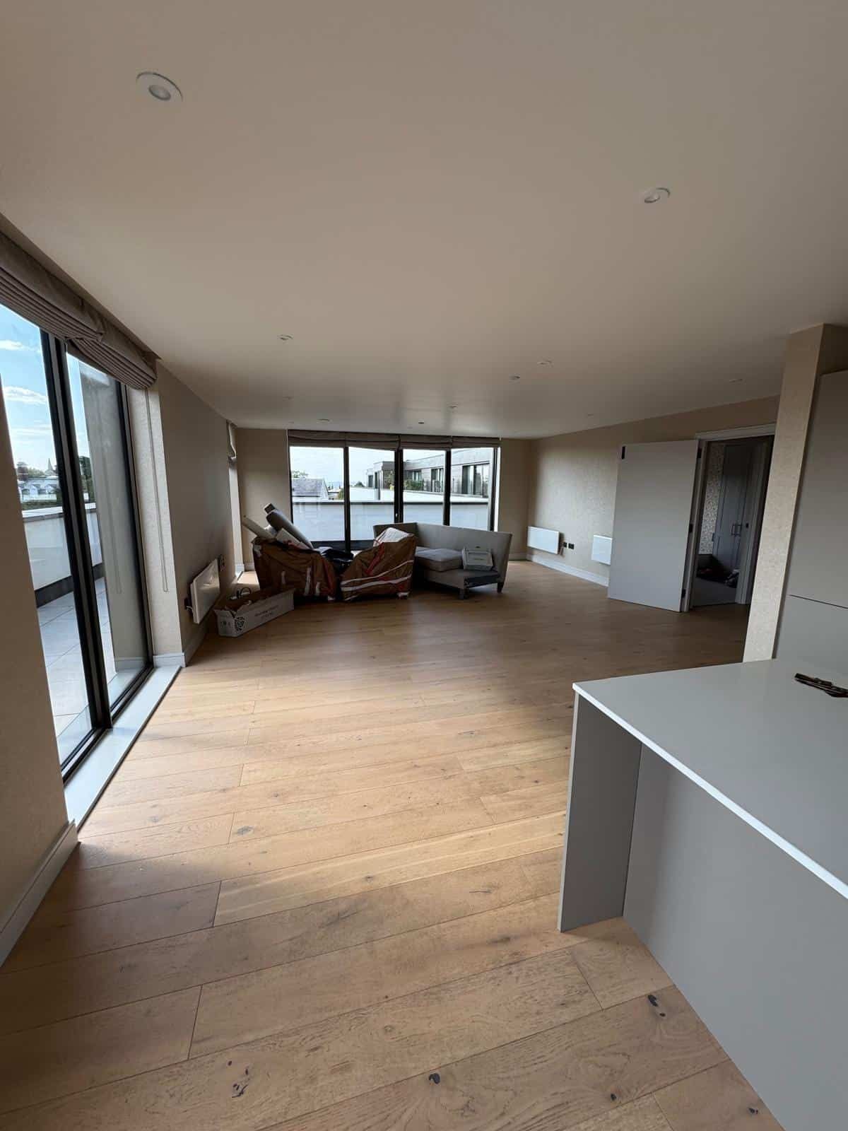 Open-plan kitchen and living space