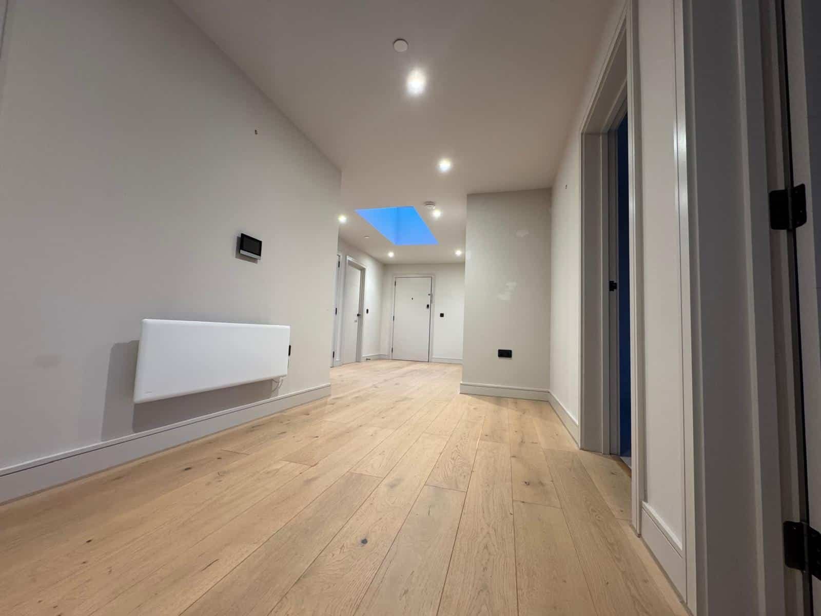 Corridor with roof light after decorating