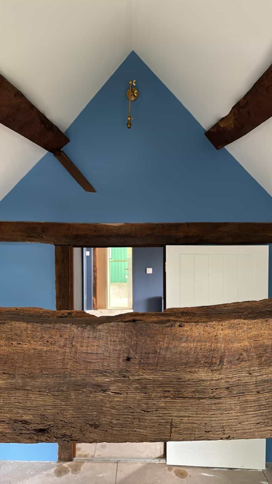 Beamed cottage bedroom - progress photo 7