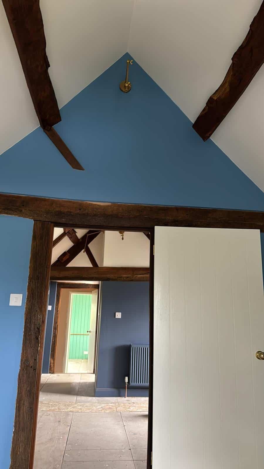 Beamed cottage bedroom - progress photo 8