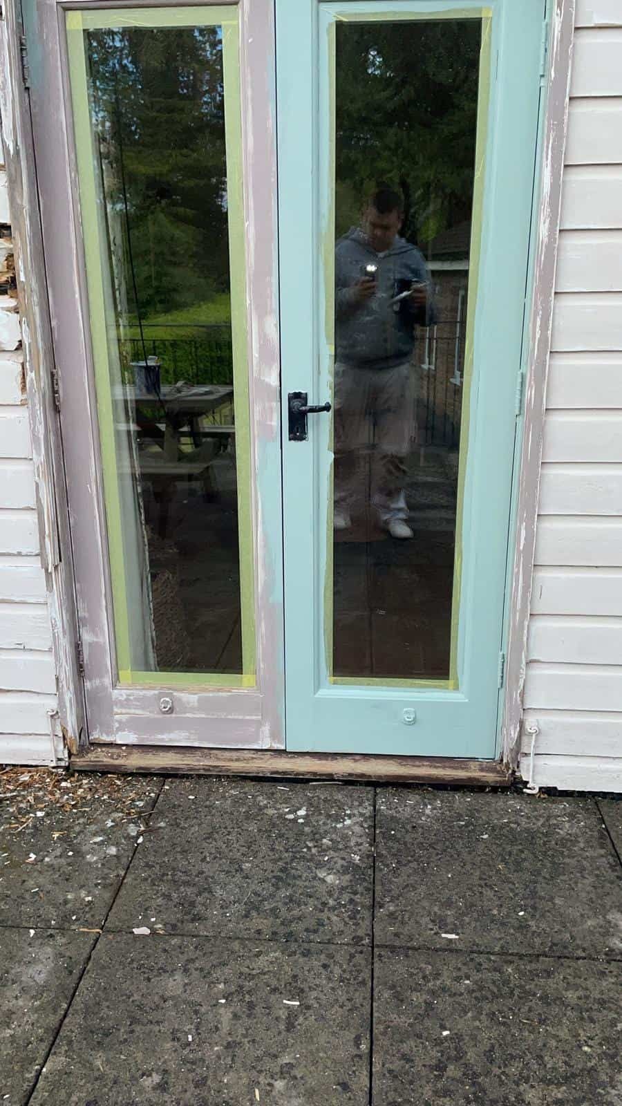 Painted French doors