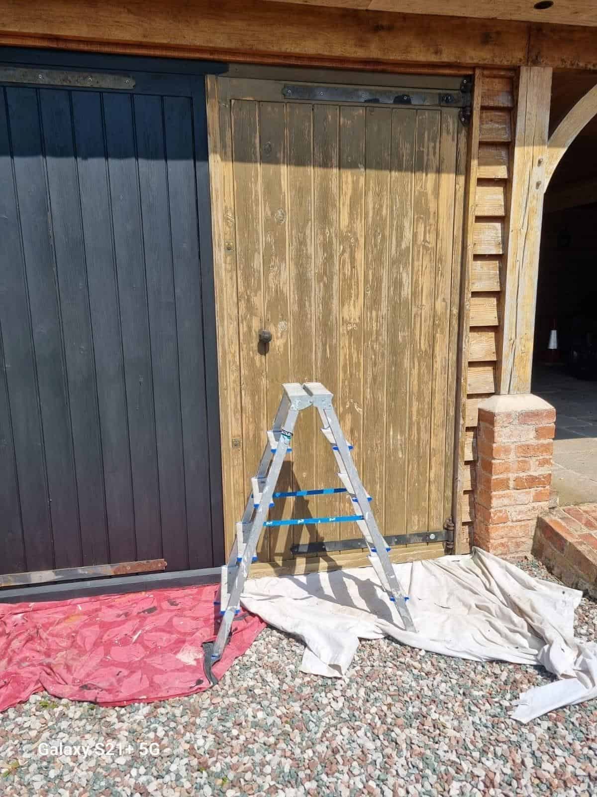 Black weatherboard barn and outbuildings - progress photo 11