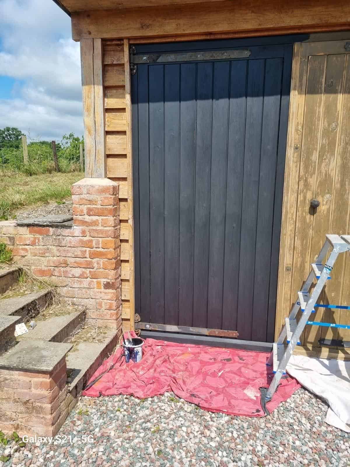 Black weatherboard barn and outbuildings - progress photo 12