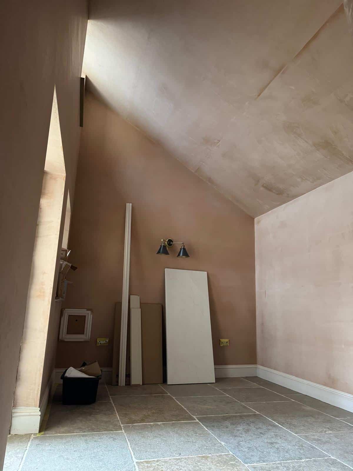 Stone barn conversion interior - progress photo 12