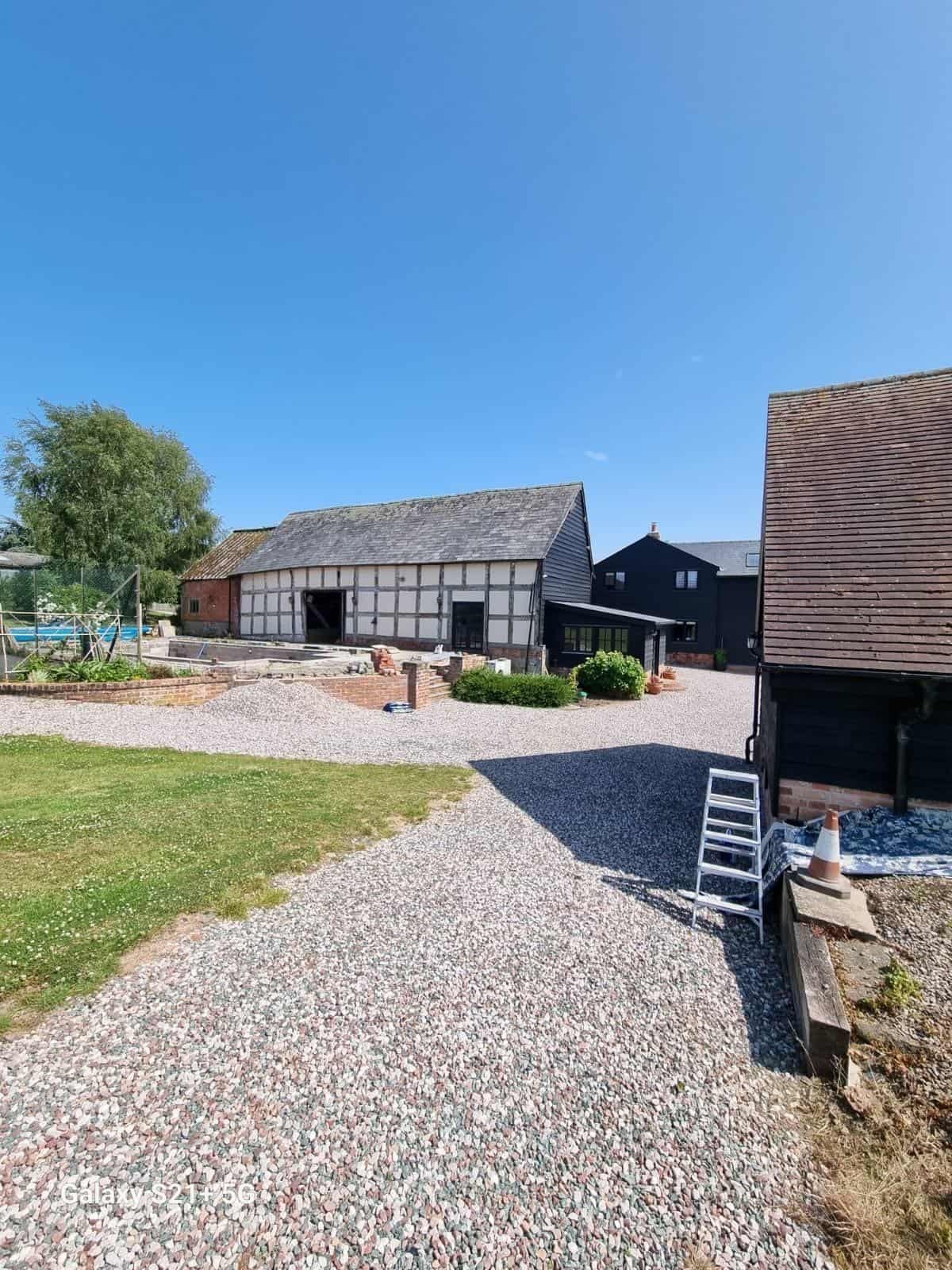 Black weatherboard barn and outbuildings - progress photo 15